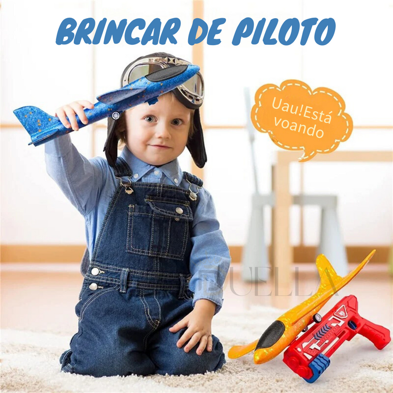 Brinquedo Lançador de Avião FlyToy [ Brinde 1 Avião]